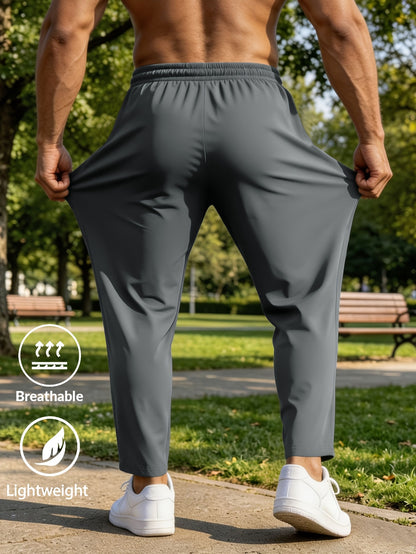 Men's Lightweight Stretch Casual Pants with Drawstring Waist