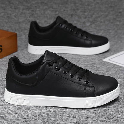 Men's Solid Color Casual Lace-Up Loafers for All Seasons