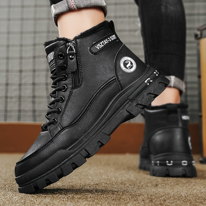 Men'S Stylish Fleece-Lined Snow Boots
