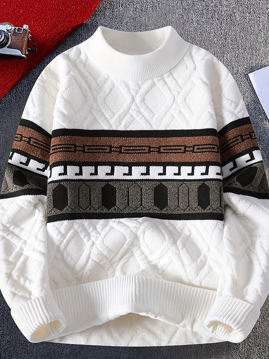 2025 Autumn And Winter New Men'S Sweater in Korean Style, Featuring a Relaxed Round Neck, Warm Knit Design, And Trendy Fashion