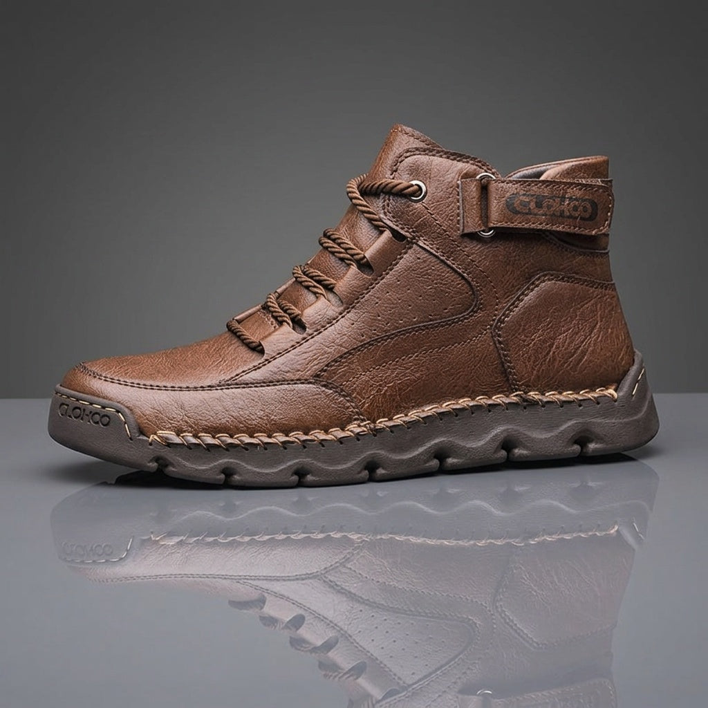 Men's Casual Mid-Top Lace-Up Rubber Sole Sports Shoes