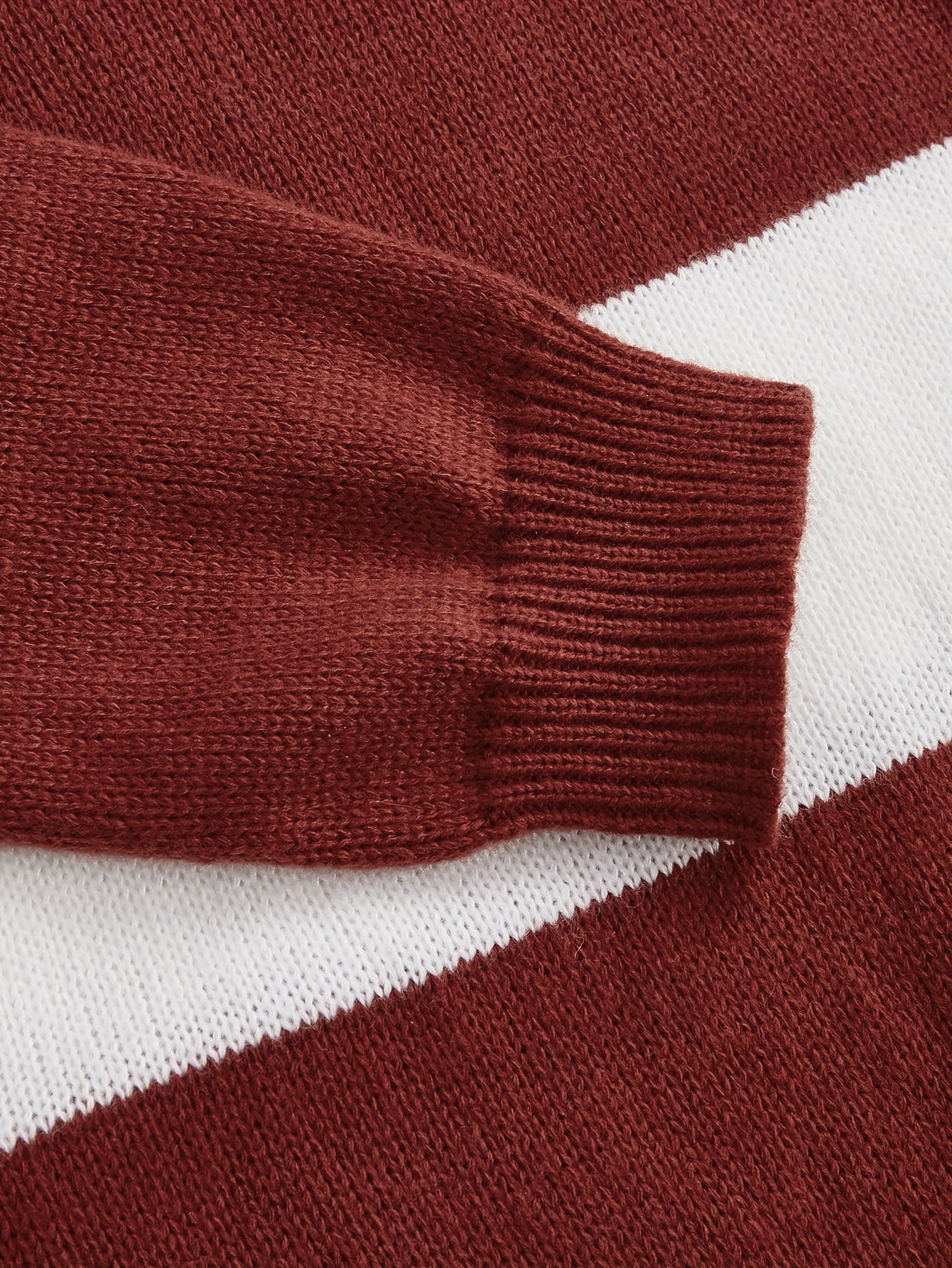 Men'S High-Neck Striped Knit Sweater, Stylish Color-Blocked Pullover for Spring And Autumn - ayq