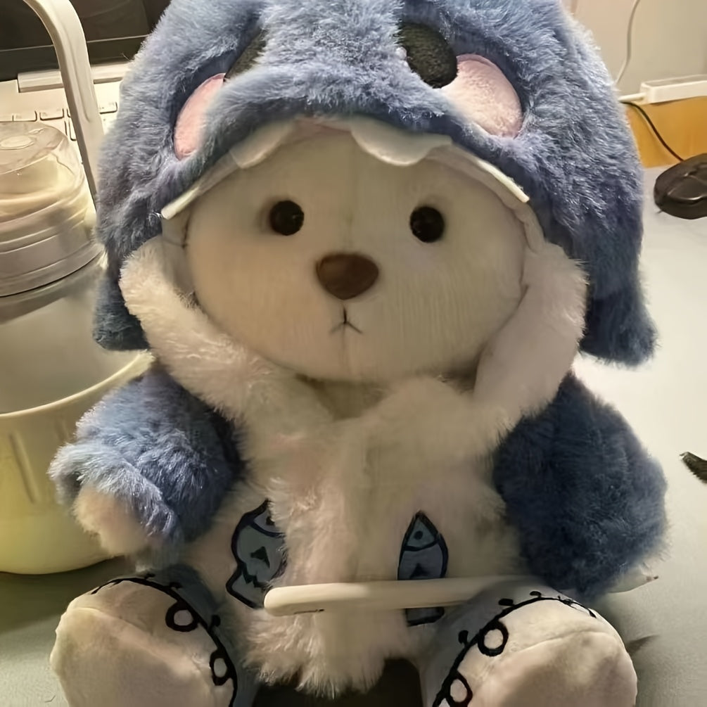 A 30cm 12-inch Shark Bear Plush Doll, Cute Plush Toy