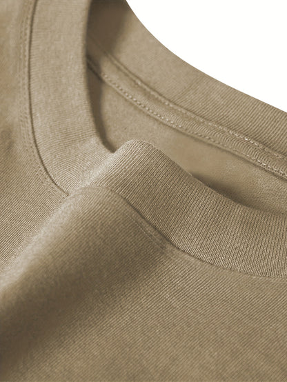 Men'S Happy New Year Graphic T-Shirt - Casual Long Sleeve Crew Neck, White with Black Lettering & Festive Design, Loose Fit for Spring/Fall, Perfect for Casual Attire, Festive Clothing | Festive Graphic Tee | Comfortable Fit