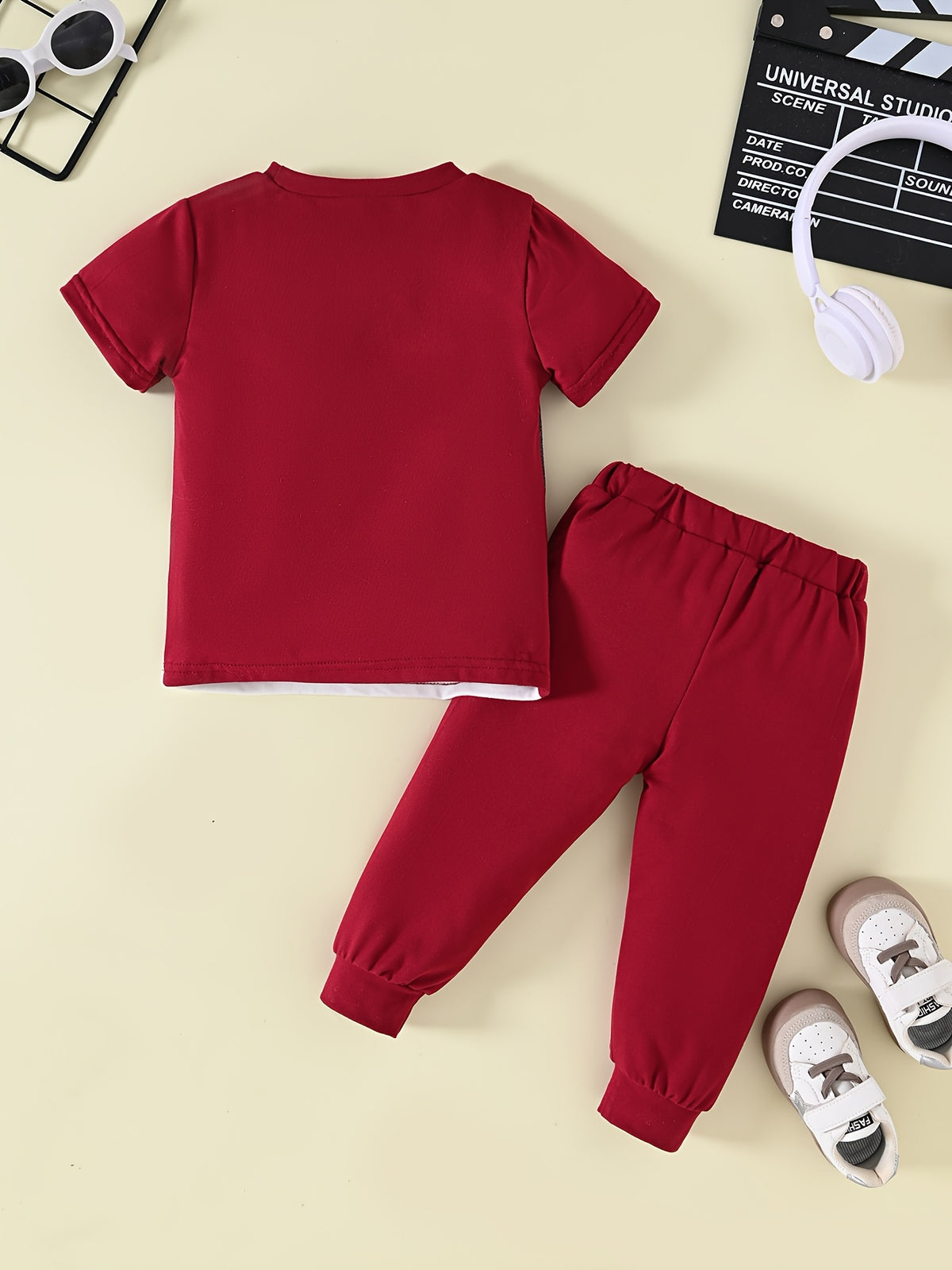 Toddler Boys' Casual Color-Block T-Shirt & Elastic Waist Pants Set - ayq