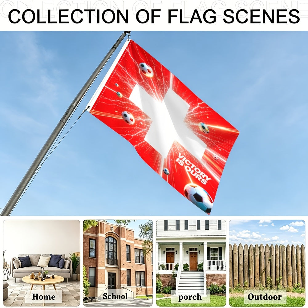Swiss Football Fan Flag Polyester Party & Sports Banner