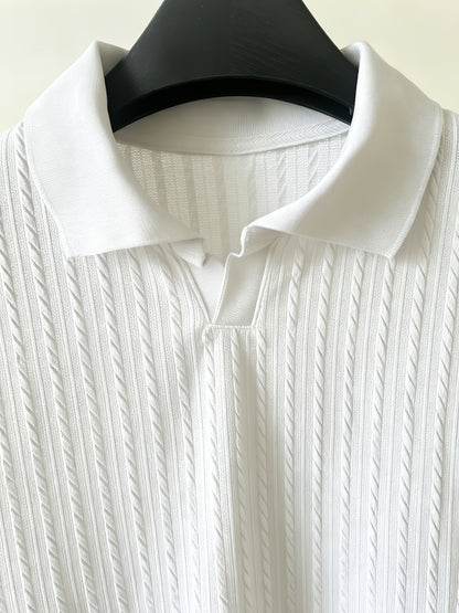 Boys' Summer Short-Sleeve Polo Shirt Casual Lapel Knit
