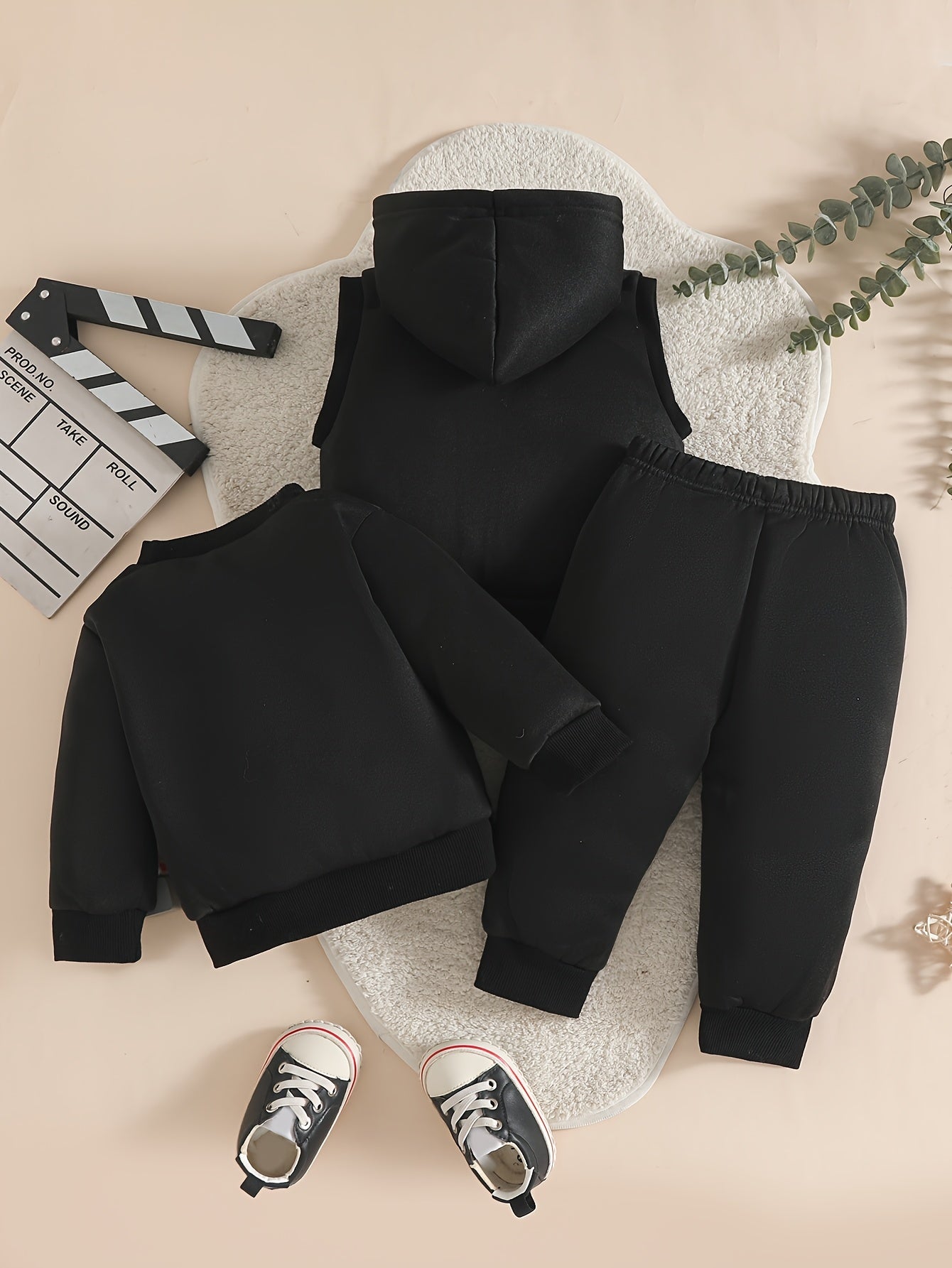 3-Piece Baby Boys Fall Winter Outfit Set with Pullover & Pants
