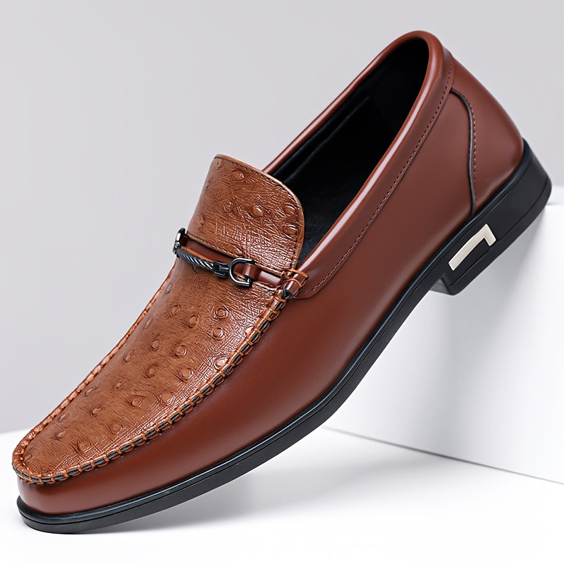 Men’s Plus Size Breathable PU Business Casual Loafers