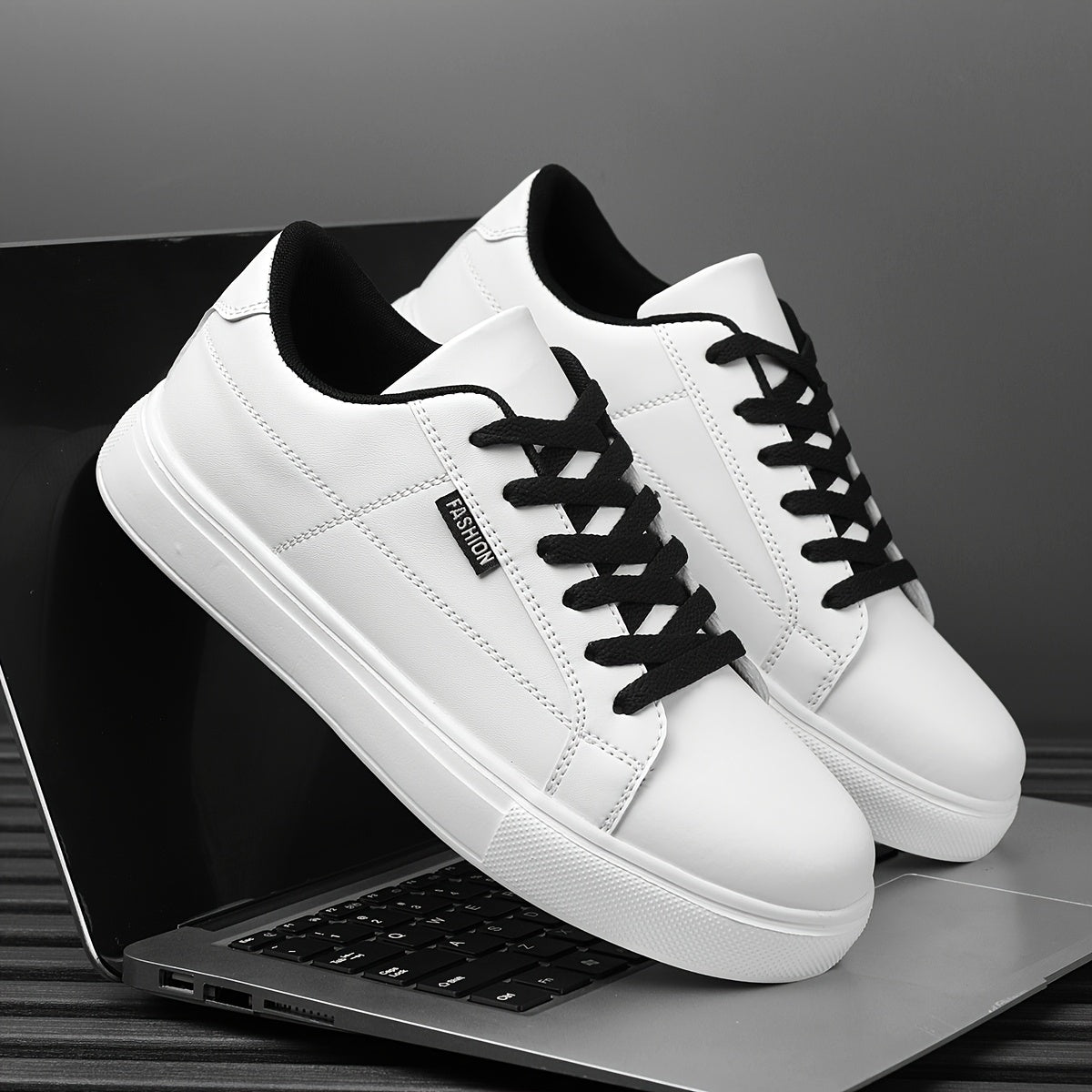 Men's Low-Top Sneakers with Cushioned Sole & Letter '' - - Urban Hiking Shoes Suitable for Daily Wear, Outdoor, Commuting - Lightweight Round-Toe Casual Sports Footwear - ayq