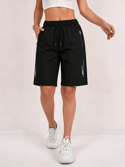 Women’s Lightweight Summer Bermuda Shorts with Drawstring Waist