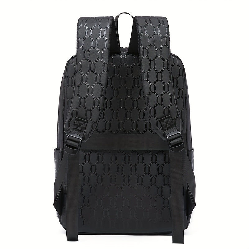 Extra Large Capacity Backpack - Durable PVC Fabric, Stylish Black Design with Multiple Compartments and Padded Laptop Section - Perfect for College, Business, and Travel   Versatile Computer Bag  Business Backpack   Multi-Fu
