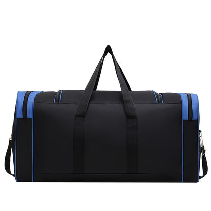 Versatile Large-Capacity Black Nylon Travel Bag for Men & Women - Durable, Adjustable Shoulder Strap, Multi-Compartment Organizer with Front Zipper Pocket - Ideal for Travel, Gym, Yoga, Camping, Work & More, Bags for Travel