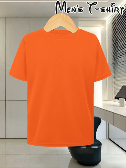 Men's Custom Polyester Crew Neck T-Shirt - Casual Summer Wear