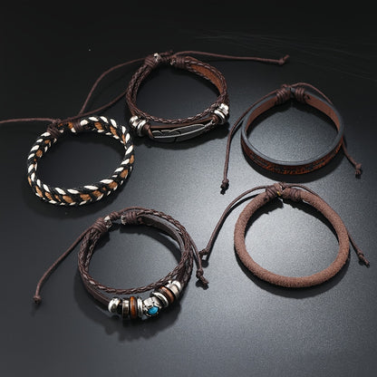 6pcs Men's Bracelet Set - Perfect Gift for Parties and Casual Attire