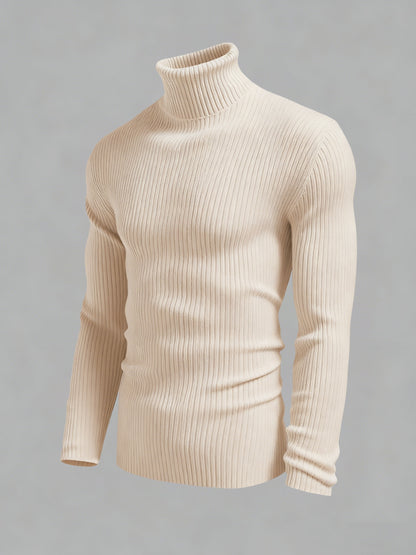 Men'S Long-Sleeve Sweatshirt for Autumn And, Featuring a High Collar, Knitted Design, Casual And Stylish for Outerwear