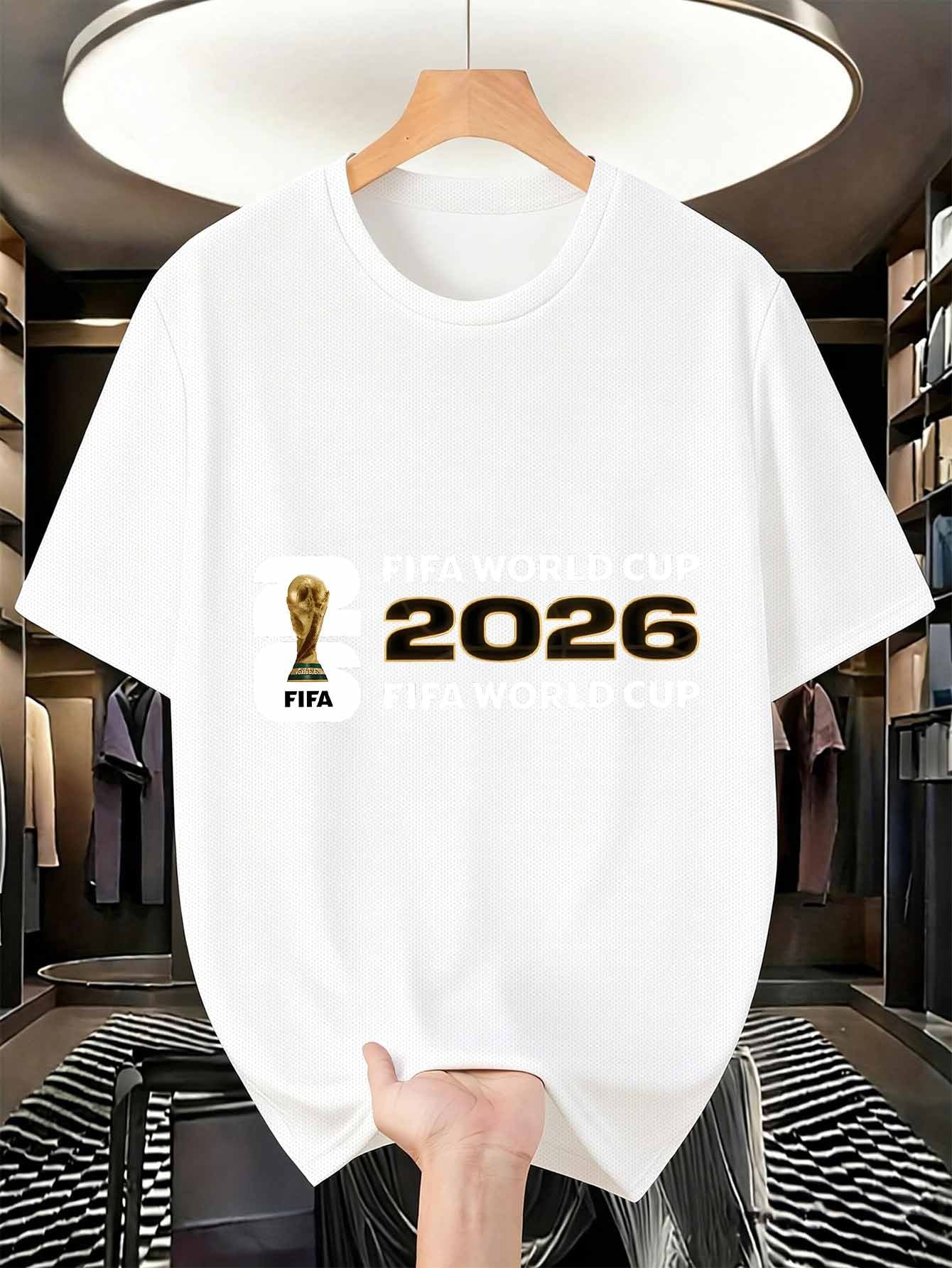 Men's FIFA World Cup 2026 Mesh T-Shirt, Casual Sporty Style