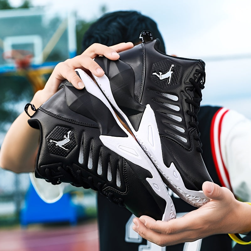 [sneakers] Extra-Large Outdoor Trail Shoes for Men, Featuring Slip Resistance, Shock Absorption, Durability, Trendy Basketball Design, Versatile Sports Footwear, Lightweight Comfort, Casual Style, Soft Sole, And Rebound Train