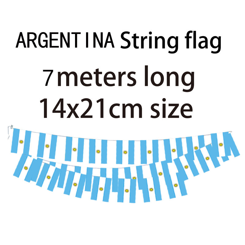 National Soccer Team Flags for Match Day Party Decor