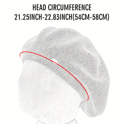 Women’s Wool Blend Winter Beret - Warm & Lightweight