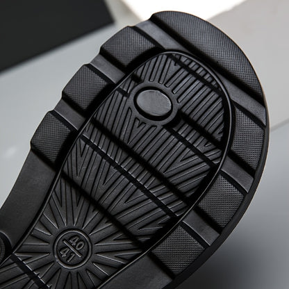 Men's Comfortable Brown & Black EVA Slip-On Casual Slides