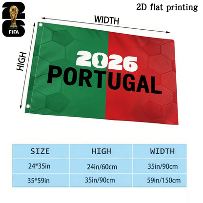 2026 FIFA World Cup Polyester Square Fan Flag with Mascot Design