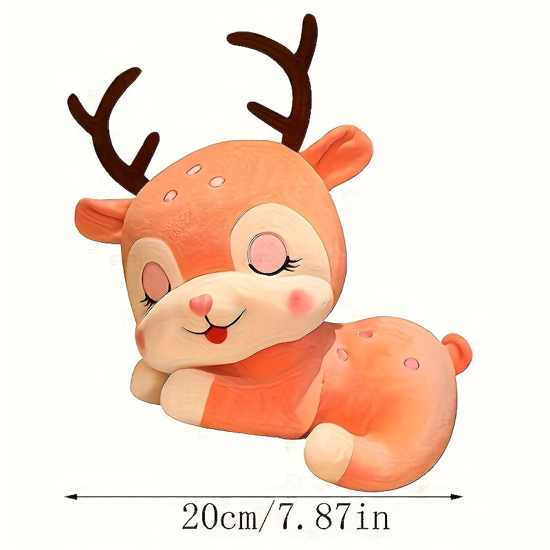 1pc Cute Milu Deer Plush Stuffed Animal - Soft Huggable Dog Stuffers with Filling, Adorable Bedtime Companion for, Birthday Wedding Christmas Gift Suitable for &