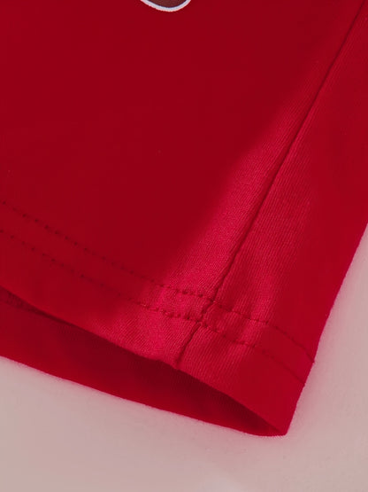 Christmas Set Pajamas Boys and Girls Red Father Christmas Cotton Flame Retardant Suit Christmas Gift Sleigh Car Red Pajama Set Loungewear Two Pieces