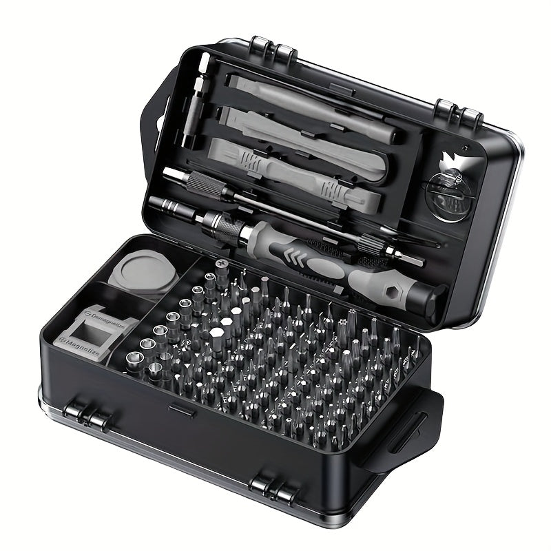 117in 1 Precision Screwdriver Set, Tool Gifts for Men, Mini Repair Tool Kit with Torx Triwing Bits, Repair for Computer, Macbook, Laptop, Glasses. Screwdriver bits are made of high-quality CRV steel, which is wear-resistant a