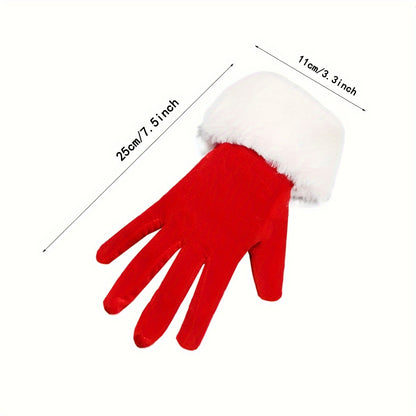 Christmas Velvet Luxury Gloves for Men and Women - Soft Warm Touchscreen Gloves, Suitable for Cold Weather, Outdoor Activities, Driving Warm Winter Gloves - Ideal Christmas, Valentine'S Day Gift, Christmas Glove, Glove, Elega