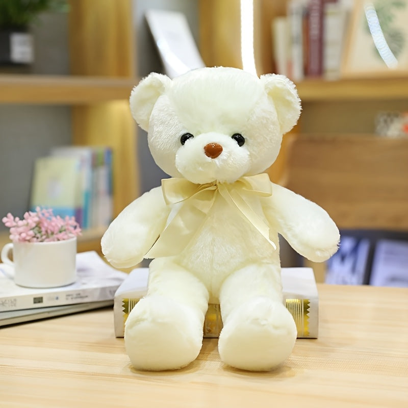 Pet Supplies Teddy Bear Style Design Pet Plush Dog Toy, Purple, Brown, Blue, White, Beige 5 Colors Available, Soft and Comfortable Plush Material, Filled Animal Plush Toys, Softly Filled Animals Hug Companion Toys, Suitable f