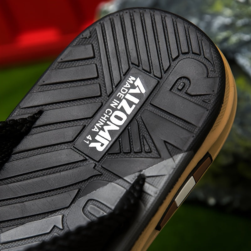 Men's Casual Fabric Flip Flops Non-Slip Rubber Sole Sandals