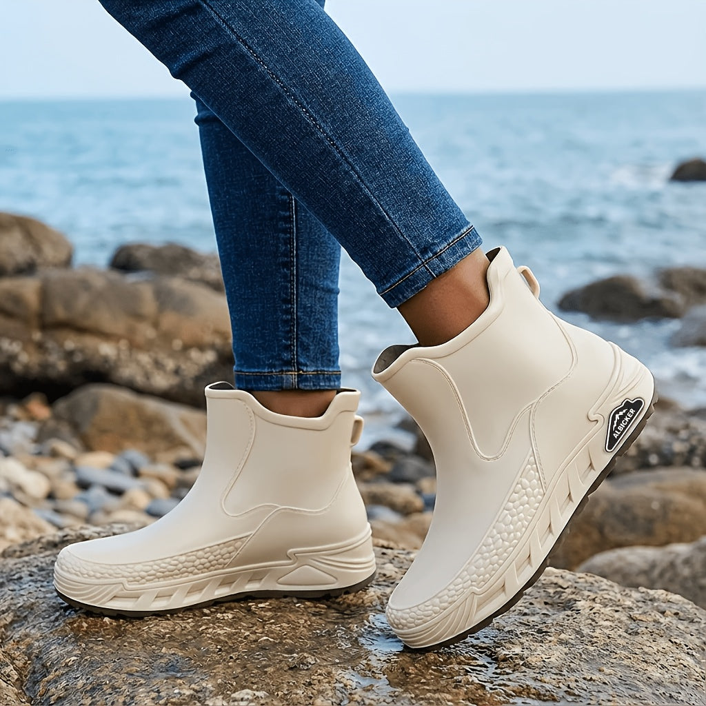 Unisex All-Season Lightweight Rubber Rain Boots for Outdoors
