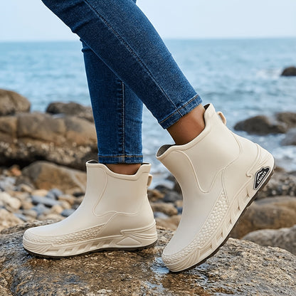 Unisex All-Season Lightweight Rubber Rain Boots for Outdoors