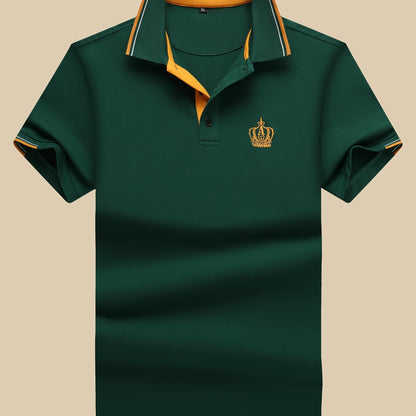 Men'S Short-Sleeve Polo Shirt. Made of 95% And 5% Spandex, This Lightweight Business Casual Collared Shirt Is Breathable And Comfortable - ayq