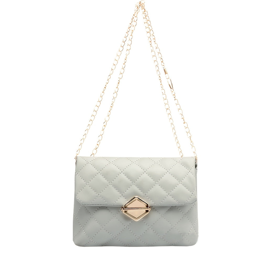 Versatile Rhombus Crossbody Women's Bag Fashion Vintage Chain Shoulder Bag Handbag