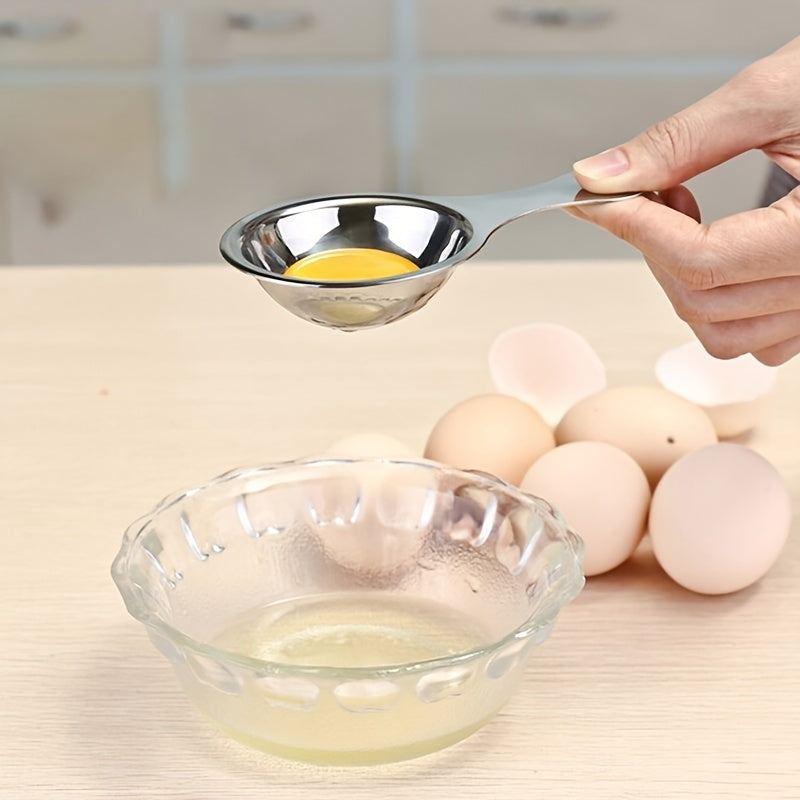 1pc, Premium Stainless Steel Egg Yolk Separator For Restaurant Kitchen- Easy Egg Yolk Filter And Divider Tool For Perfect Cooking And Baking Results - ayq
