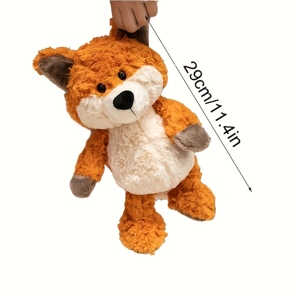 TINICOOCAT 25cm/9.84inch Kawaii Stuffed Animal Toys - Soft Plush Raccoon, Sloth, Red Panda & Fox Dolls with Cute Expressions, Jungle Animal Design, Light Brown/Deep Gray/Orange, Perfect Birthday Christmas Gift for Youngsters,