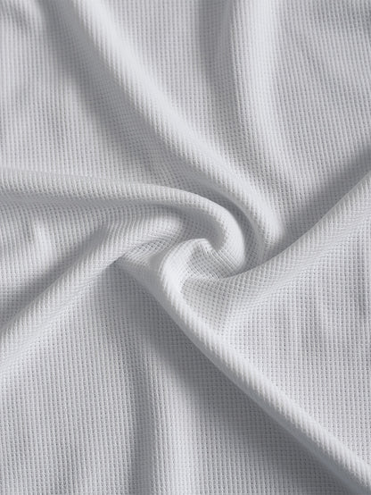 Men'S Long-Sleeve T-Shirt in a Heavy Waffle Knit for Autumn, Perfect for Casual Wear