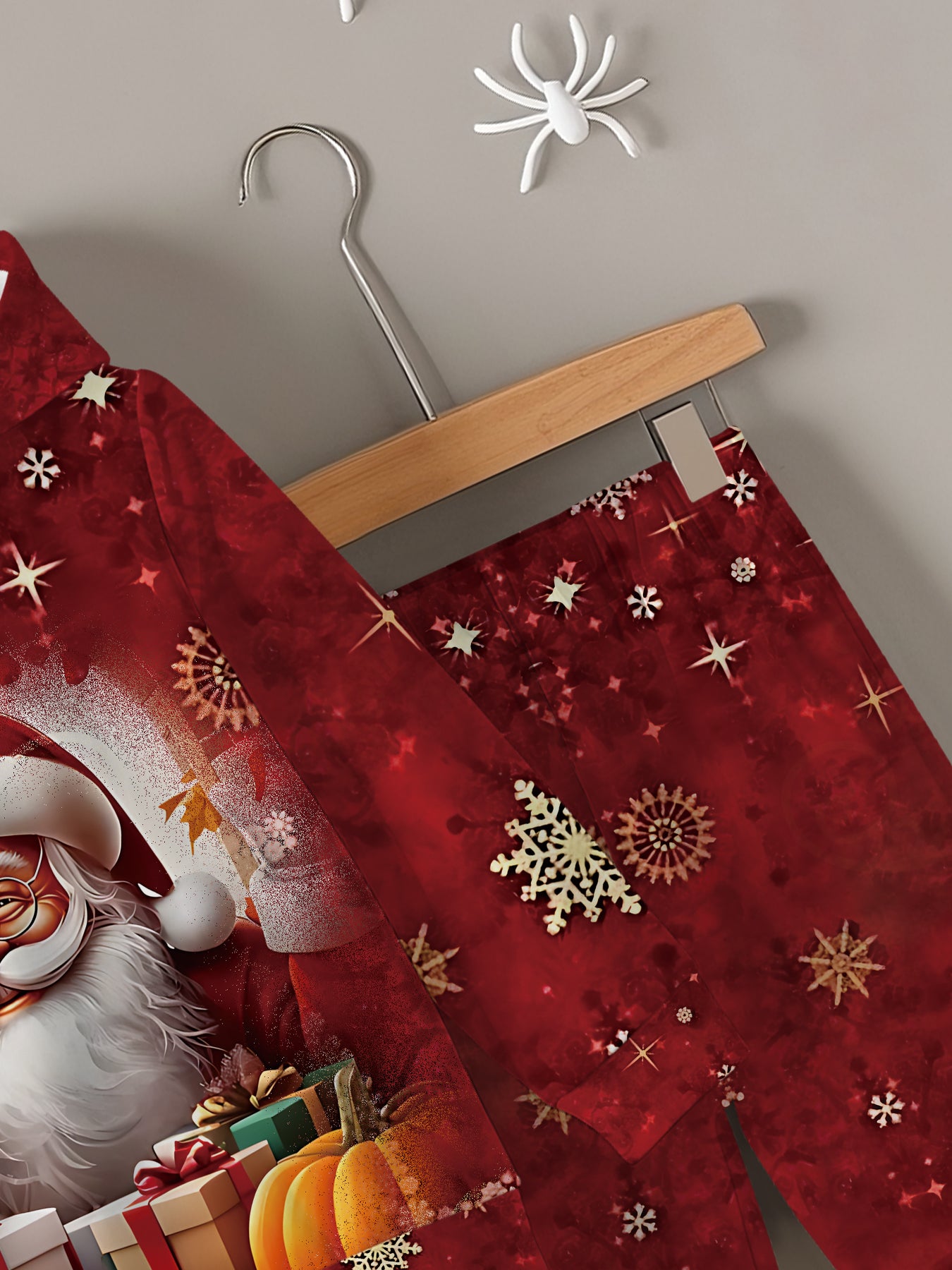 2pcs Boys' Santa Claus & Gifts Print Hooded Sweatsuit Set - Warm Winter Outfit with Matching  & Sweatpants, Cozy Christmas Outwear for Boys, Machine Washable Clothing Gift (Autumn/Winter), Perfect for Outdoor