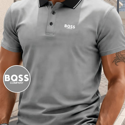 S8 Men'S Quick-Dry Polo Shirt | 4518 Stylish BQSS Design, Airy And Comfortable for Workouts, Casual Wear, And Trendy Lightweight And Sturdy Top with Short Sleeves And Button Features - ayq