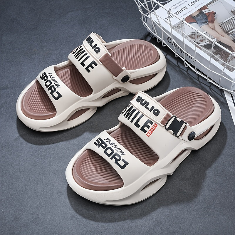 Men's Lightweight Breathable Summer Slippers with Non-Slip Sole