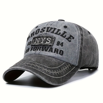 Vintage Embroidered Washed Baseball Cap with NYS 1984, Adjustable, Fade-Resistant Dad Hat - Comfortable Fabric, Sun Protection Suitable for Golf, Fishing, etc. - Ideal Gift