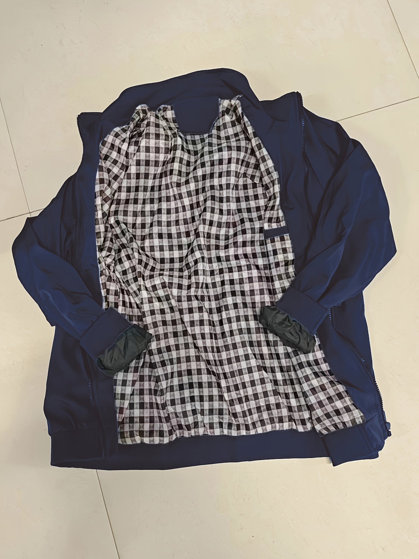 Men's Academic Jacket - Burgundy (Deep Red), Zip-Up Front Closure, Structured Non-Stretch Fabric, Zippered Pockets - Formal & Casual Outerwear for Office, Events, Everyday - Easy-Care Coat, Dressy Jacket, Houndstooth Pattern