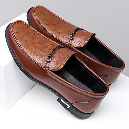 Men’s Plus Size Breathable PU Business Casual Loafers