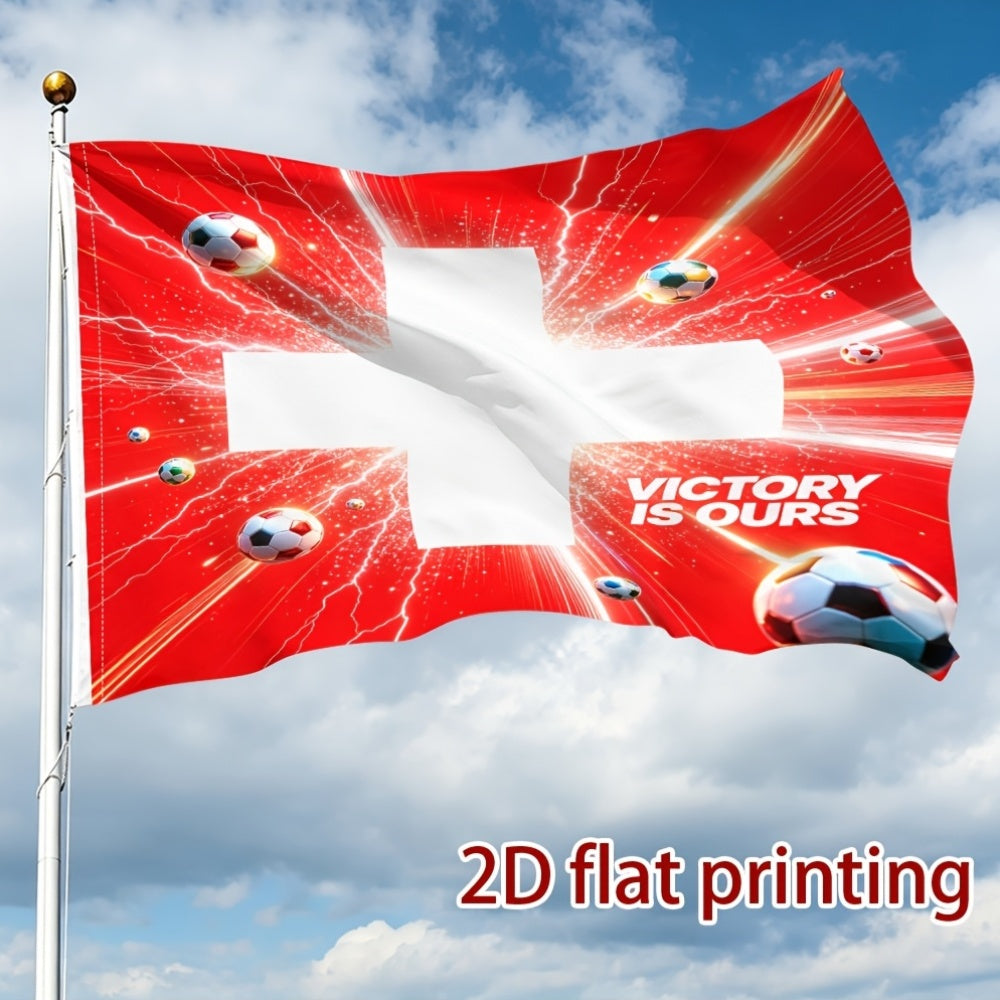 Swiss Football Fan Flag Polyester Party & Sports Banner