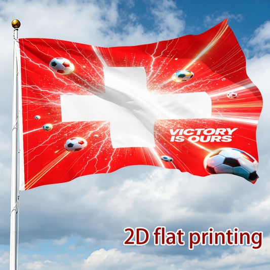 Swiss Football Fan Flag Polyester Party & Sports Banner