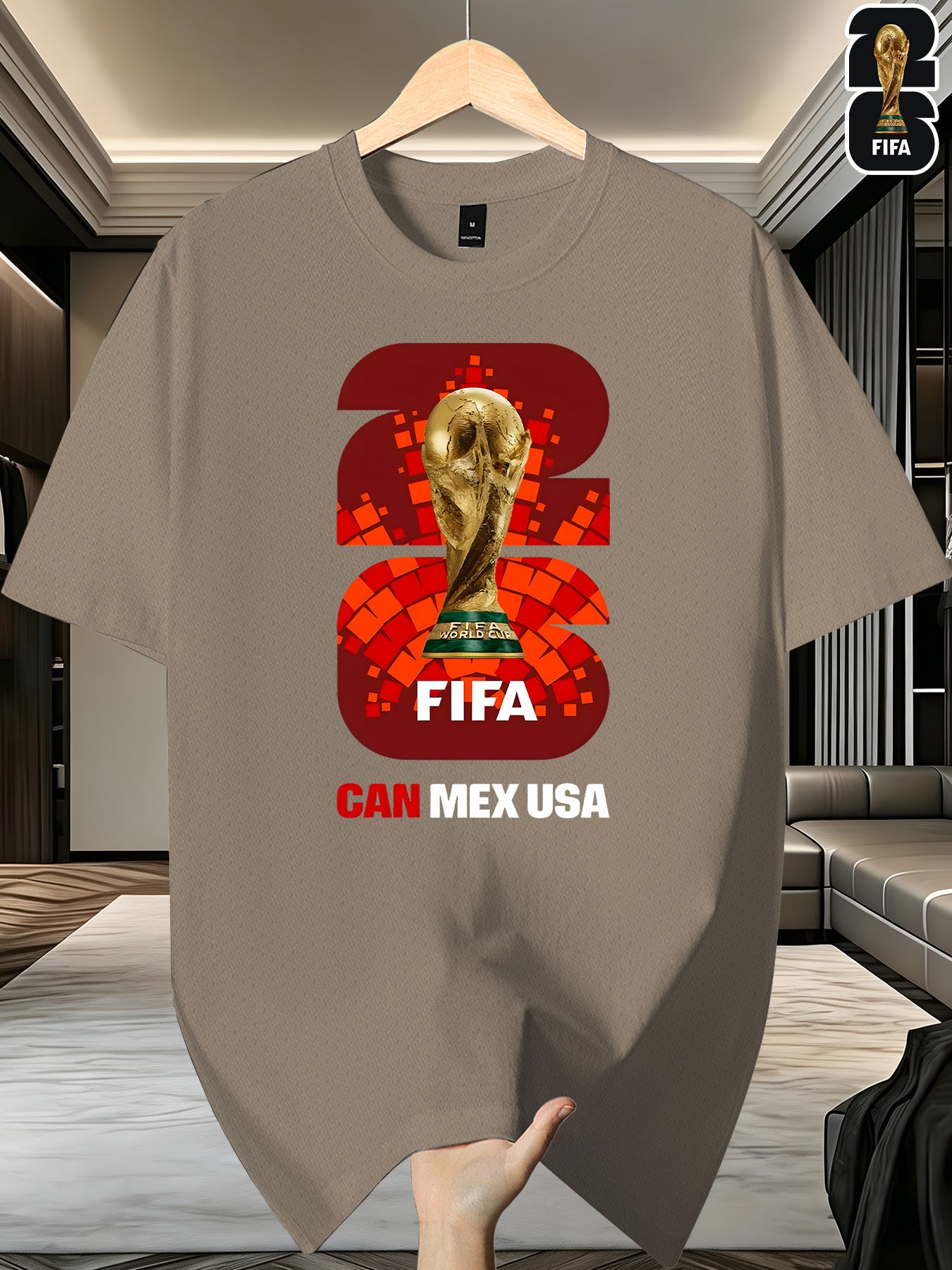 Men's FIFA 2026 World Cup T-Shirt Casual Polyester Top
