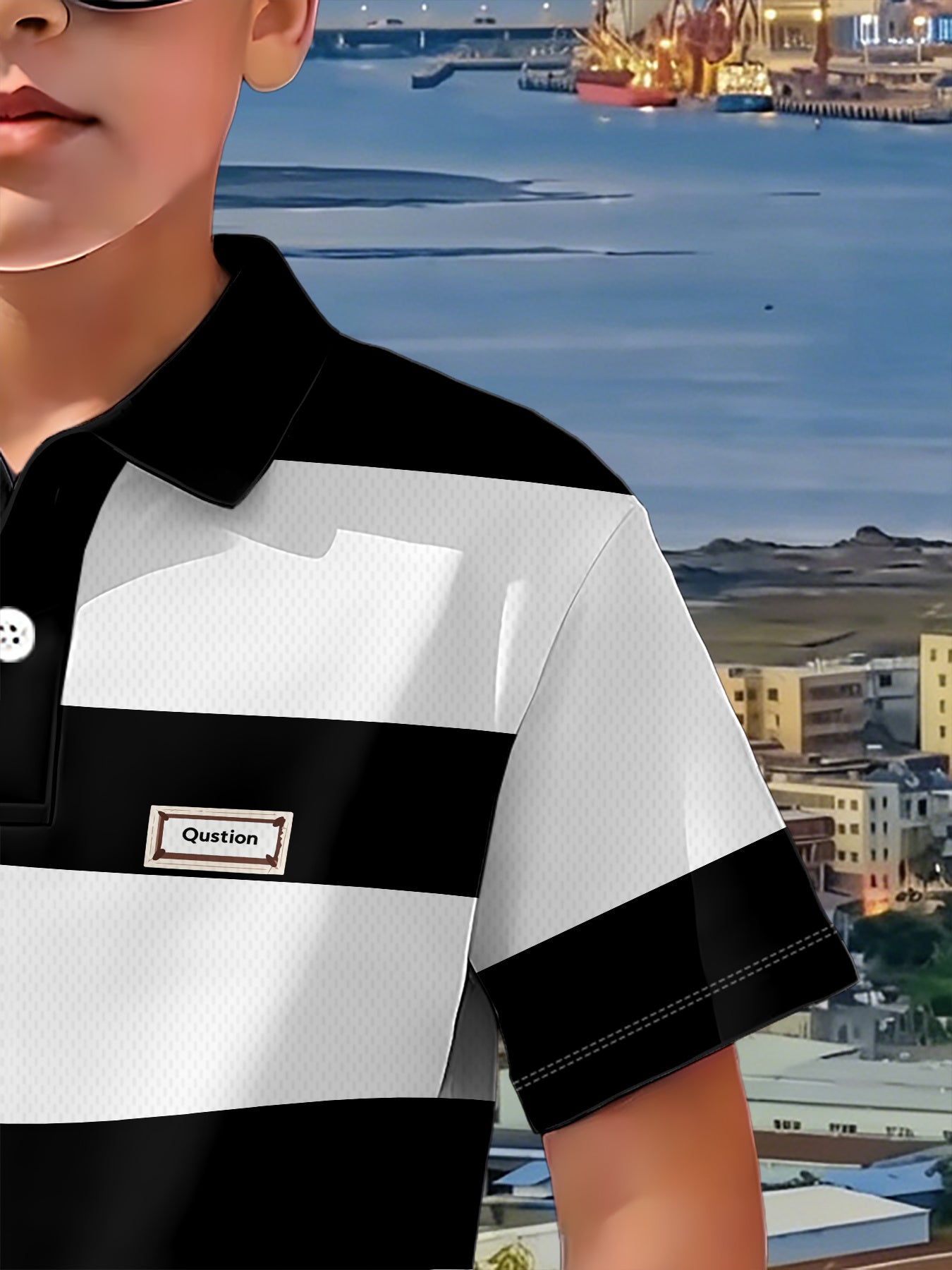 Boys' Casual Summer Polo Shirt with Stretch Fabric