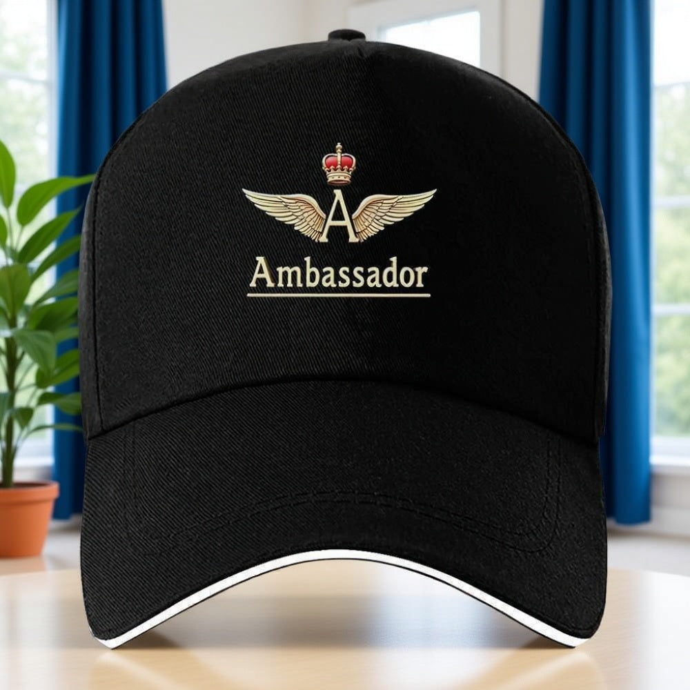 Adjustable Ambassador Emblem Baseball Cap with Crown & Wings